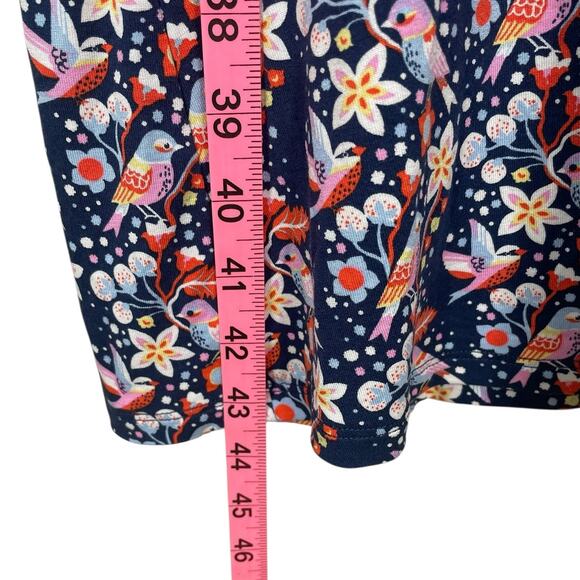 Boden Amelie Scoop Neck Jersey Dress Bird Floral Print Cap Sleeve Size 16/18R - Picture 7 of 10